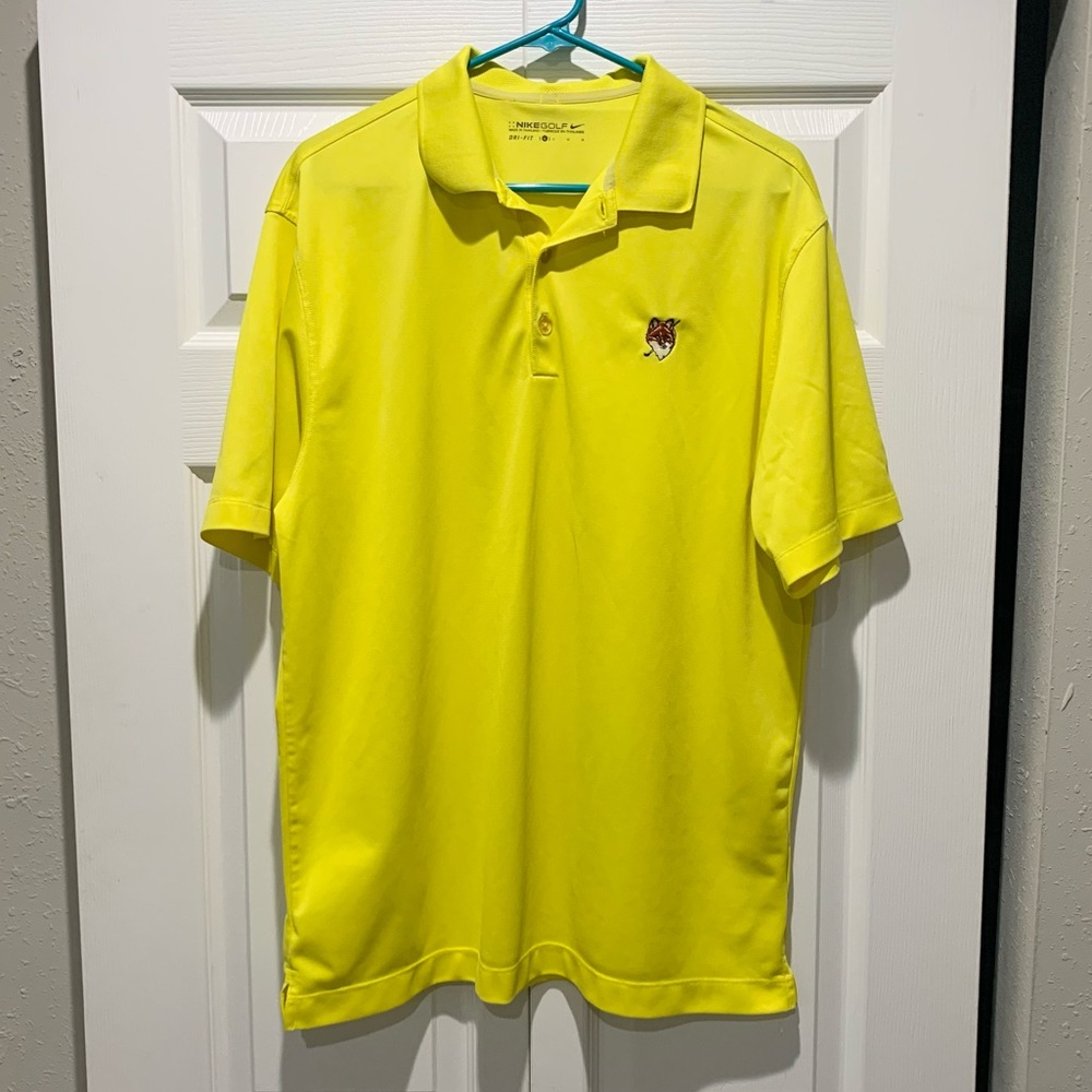 Nike Golf wolf yellow polo